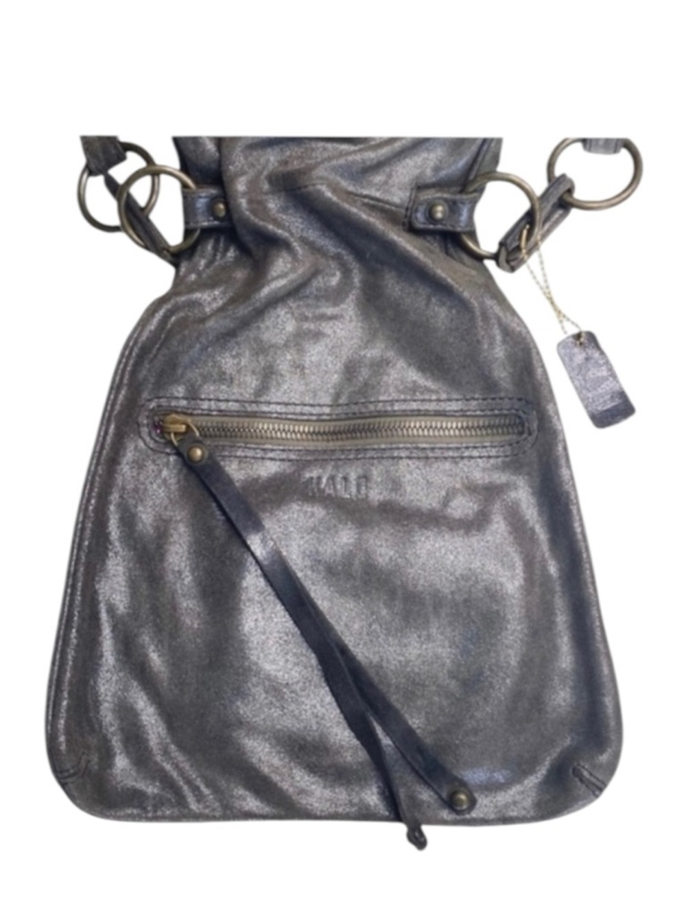 HTF: new Kale ༄ Diego Edgy Messenger Handbag Bag ༄ Mineral Metallic Leather ༄ - Picture 10 of 16